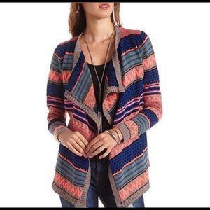 Charlotte Russe Neon Multi Colored Cardigan